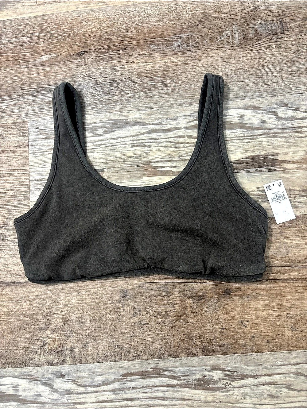 Old Navy Light Support PowerChill Scoop Neck Sports Bra Black Small